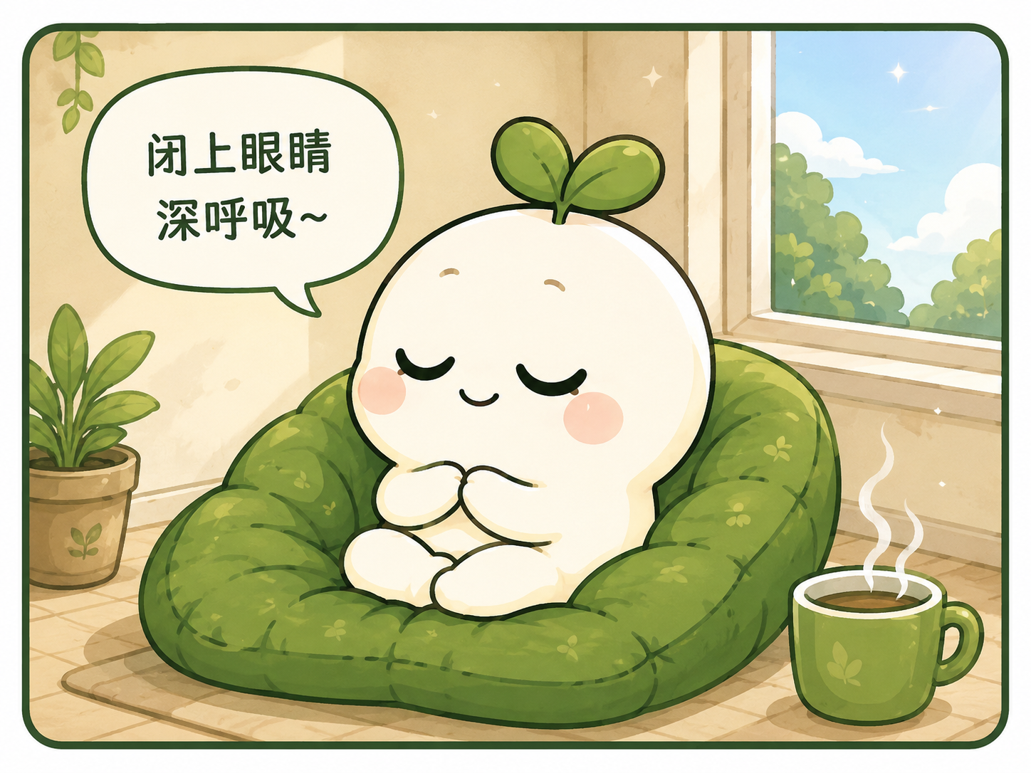 闭上眼睛深呼吸